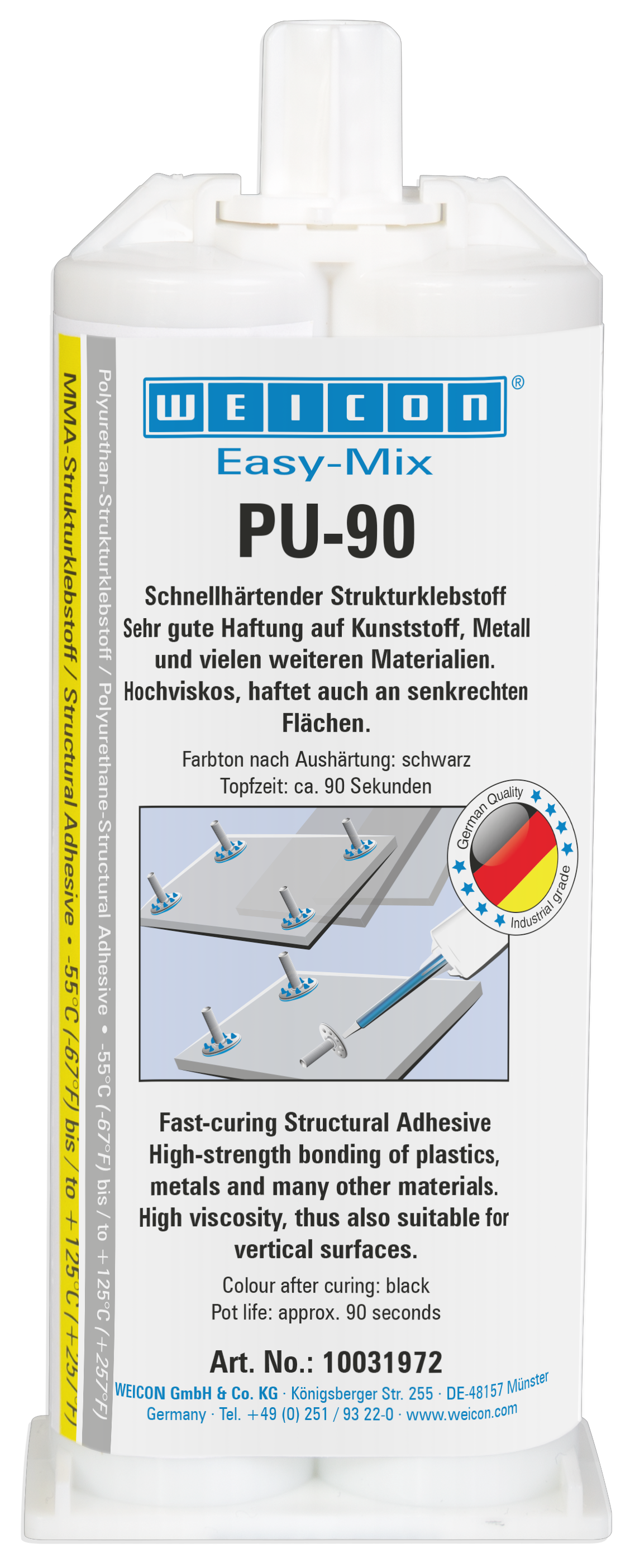 Easy-Mix PU-90 | polyurethane adhesive, high strength, pot life approx. 90 seconds